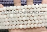 CCN5575 15 inches 8mm round matte candy jade beads Wholesale