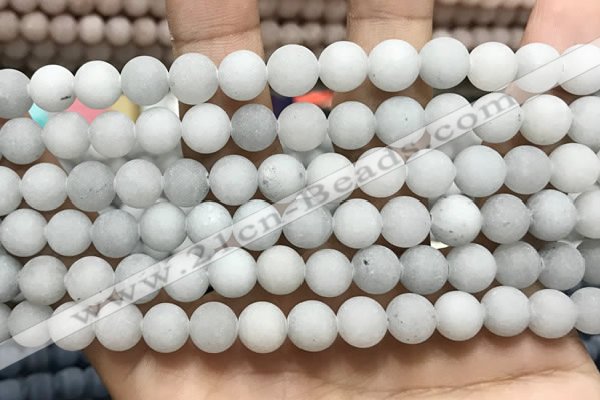 CCN5576 15 inches 8mm round matte candy jade beads Wholesale