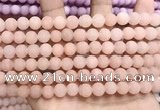 CCN5584 15 inches 8mm round matte candy jade beads Wholesale