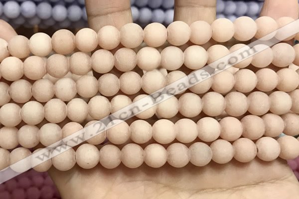 CCN5587 15 inches 8mm round matte candy jade beads Wholesale