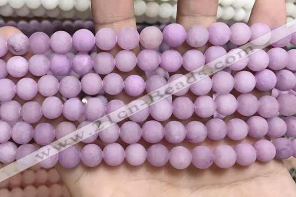 CCN5591 15 inches 8mm round matte candy jade beads Wholesale