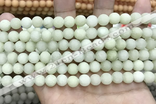 CCN5602 15 inches 8mm round matte candy jade beads Wholesale