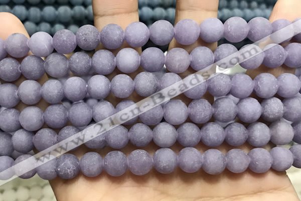 CCN5625 15 inches 8mm round matte candy jade beads Wholesale