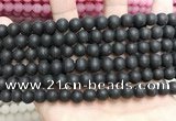 CCN5631 15 inches 8mm round matte candy jade beads Wholesale