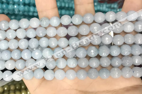 CCN5651 15 inches 8mm faceted round candy jade beads