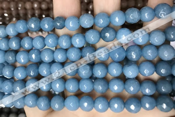 CCN5659 15 inches 8mm faceted round candy jade beads