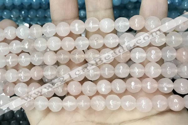 CCN5677 15 inches 8mm faceted round candy jade beads