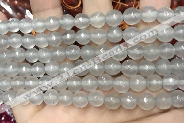 CCN5682 15 inches 8mm faceted round candy jade beads