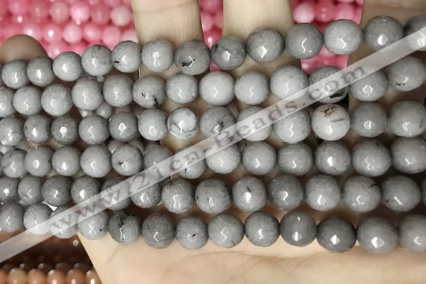 CCN5689 15 inches 8mm faceted round candy jade beads