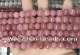 CCN5717 15 inches 8mm faceted round candy jade beads