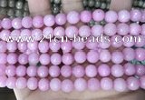 CCN5720 15 inches 8mm faceted round candy jade beads