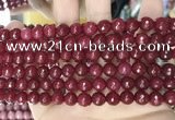 CCN5728 15 inches 8mm faceted round candy jade beads