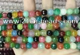 CCN5742 15 inches 8mm faceted round candy jade beads