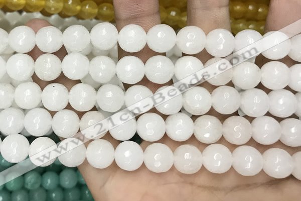 CCN5760 15 inches 10mm faceted round candy jade beads