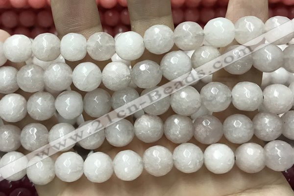 CCN5763 15 inches 10mm faceted round candy jade beads