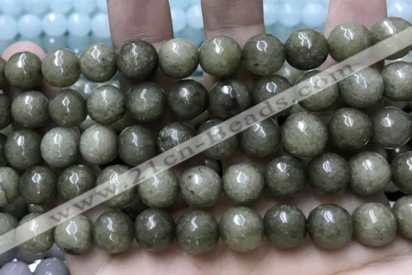 CCN5773 15 inches 10mm faceted round candy jade beads