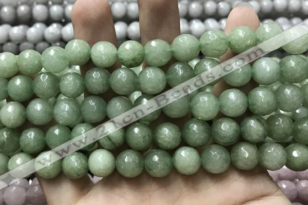 CCN5778 15 inches 10mm faceted round candy jade beads