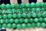 CCN5787 15 inches 10mm faceted round candy jade beads