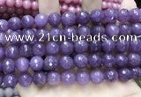 CCN5797 15 inches 10mm faceted round candy jade beads