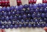 CCN5799 15 inches 10mm faceted round candy jade beads