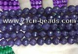 CCN5800 15 inches 10mm faceted round candy jade beads