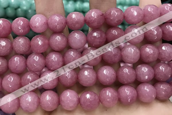 CCN5803 15 inches 10mm faceted round candy jade beads