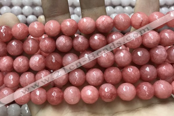 CCN5808 15 inches 10mm faceted round candy jade beads