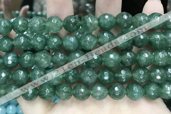 CCN5825 15 inches 10mm faceted round candy jade beads