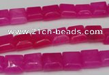 CCN587 15.5 inches 8*8mm square candy jade beads wholesale