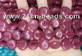 CCN5883 15 inches 15mm flat round candy jade beads Wholesale