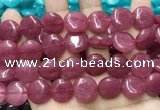 CCN5884 15 inches 15mm flat round candy jade beads Wholesale