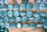 CCN5889 15 inches 15mm flat round candy jade beads Wholesale