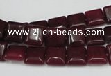 CCN589 15.5 inches 10*10mm square candy jade beads wholesale