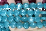 CCN5893 15 inches 15mm flat round candy jade beads Wholesale