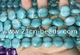 CCN5894 15 inches 15mm flat round candy jade beads Wholesale