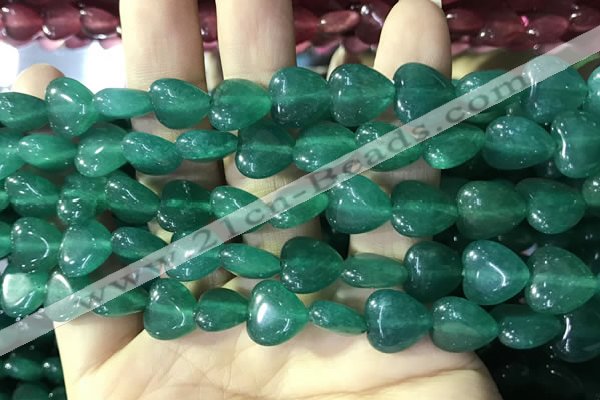 CCN5928 15 inches 12*12mm heart candy jade beads Wholesale