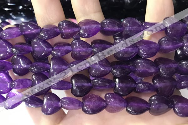 CCN5930 15 inches 12*12mm heart candy jade beads Wholesale