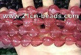 CCN5951 15 inches 14*14mm heart candy jade beads Wholesale