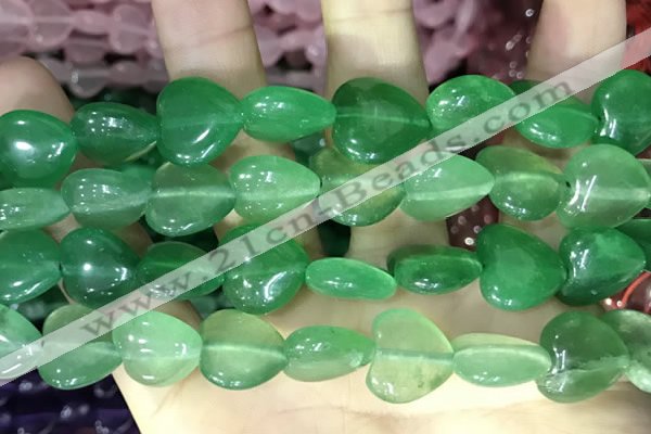 CCN5958 15 inches 14*14mm heart candy jade beads Wholesale