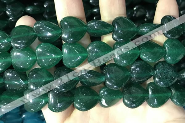 CCN5959 15 inches 14*14mm heart candy jade beads Wholesale