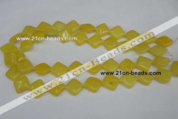 CCN596 15.5 inches 15*15mm diamond candy jade beads wholesale