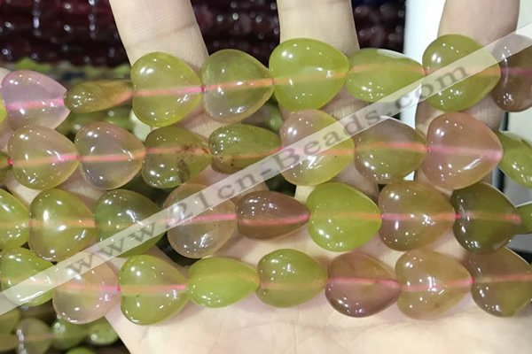 CCN5960 15 inches 14*14mm heart candy jade beads Wholesale