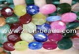 CCN5978 15 inches 13*18mm faceted oval candy jade beads