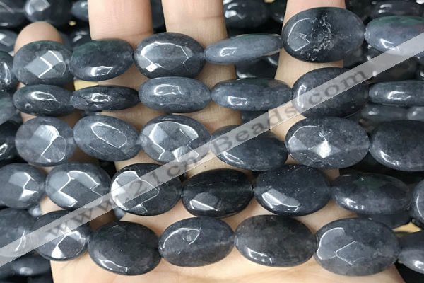 CCN5983 15 inches 13*18mm faceted oval candy jade beads