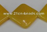 CCN605 15.5 inches 25*25mm diamond candy jade beads wholesale