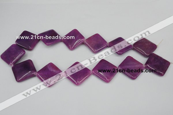 CCN606 15.5 inches 25*25mm diamond candy jade beads wholesale
