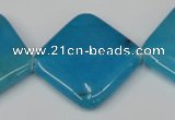 CCN607 15.5 inches 25*25mm diamond candy jade beads wholesale
