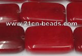 CCN612 15.5 inches 20*30mm rectangle candy jade beads wholesale