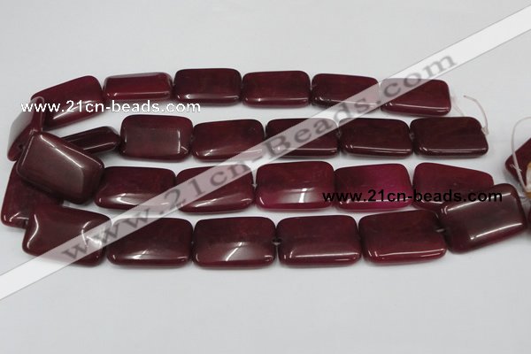 CCN613 15.5 inches 20*30mm rectangle candy jade beads wholesale