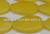 CCN616 15.5 inches 22*30mm twisted oval candy jade beads wholesale